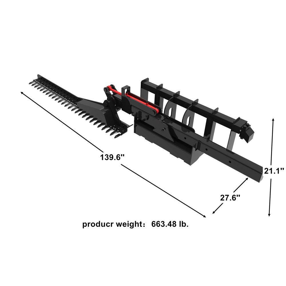 Skid Steer Front End Wheel Loader Sickle Bar Mower Attachment Hydraulic Hedge Trimmer and Lawn Mower for Gardening