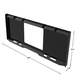 48" Universal Skid Steer Weld-on Mount Plate with Window - 0