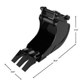 10" Backhoe Bucket for Skid Steer Backhoe Digger Bucket Attachment - 0