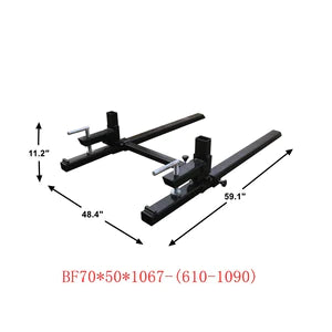 Landy Attachments  4000lb Capacity Clamp on Pallet Forks for Tractor Skid Steer Loader - 0