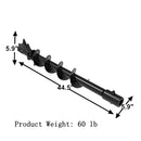 Landy Attachments 6" Diameter Compact Auger 46" Depth for Diggers Shaft & Dual-Bolt Connection, Replaceable Edges-4