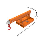 Landy Attachments Forklift Short Mobile Crane Lifting Hoist Jib Boom 5500lb Capacity-4