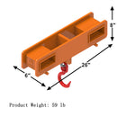 Landy Attachments 4000lbs Capacity Forklift Lifting Hoist Hook, Yellow Forklift Mobile Crane Hook with Heavy Duty Load Hook-2