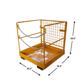 Landy Attachments Forklift Safety Cage 36"x36" Heavy Duty Forklift Man Basket 1150lbs Capacity Forklift Work Platform - 0