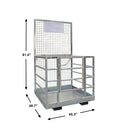 Landy Attachments 48'' x 45'' 2 Person Forklift Safety Lift Platform Cage-5