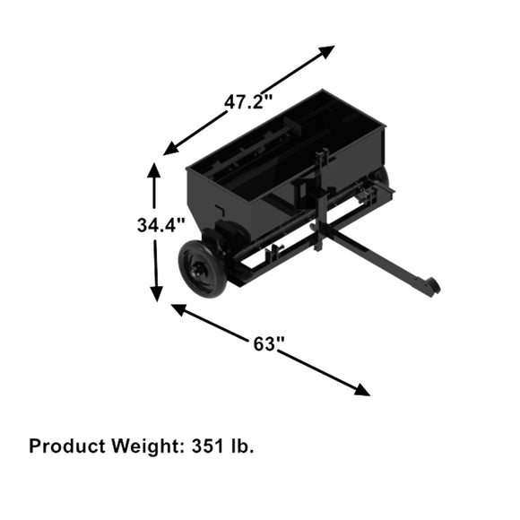 Landy Attachments Salt and Sand Spreader with 3 Point Cat 1/2 T-SPR250