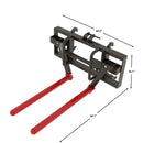 Landy Attachments Hydraulic Single Round or Square Bale Lifter/Handler SMS Brackets, Heavy Duty Bale Squeezer Bale Handler-2