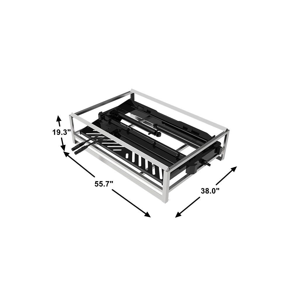 Landy Attachments Skid Steer Hydraulic Positioning Pallet Forks 2000kg Load Capacity