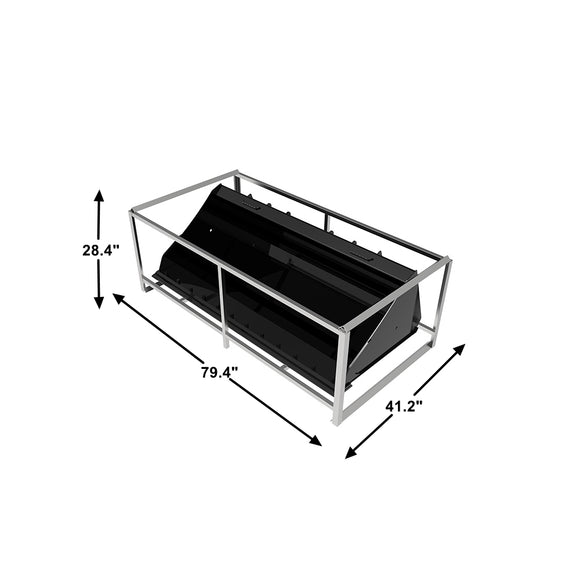 Landy Attachments 72" Skid Steer All Season Clean-Up Bucket Attachment, Heavy Duty Smooth Bucket Quick Attach, Universal Mount