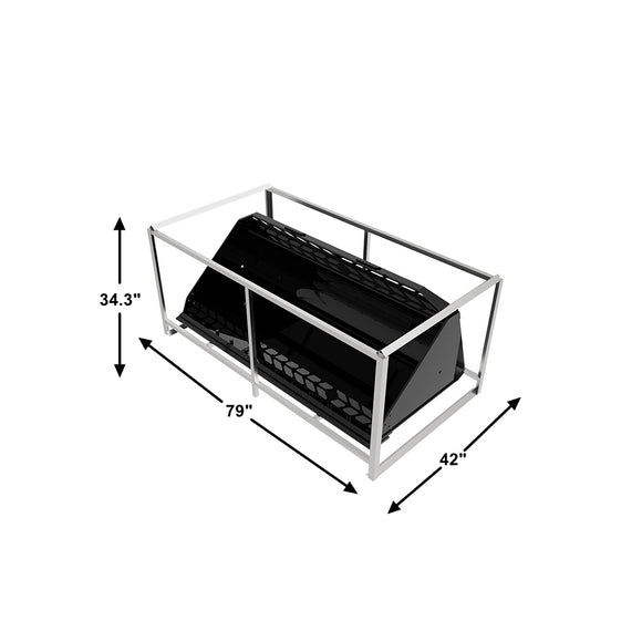 Landy Attachments Heavy-Duty 72” Skid Steer Snow/Mulch Bucket Attachment, Bolt-On Cut Edge, Universal Quick Mount