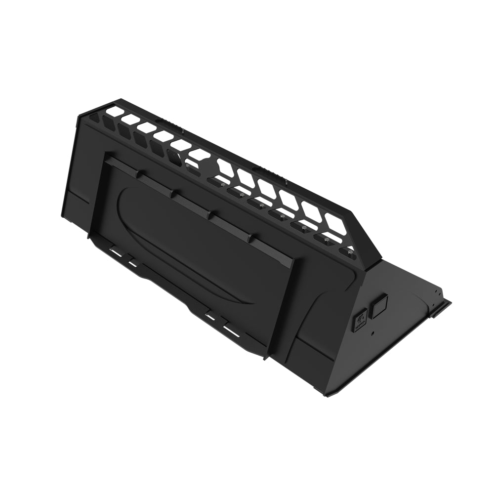 Landy Attachments Heavy-Duty 72” Skid Steer Snow/Mulch Bucket Attachment, Bolt-On Cut Edge, Universal Quick Mount