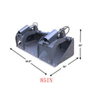 Landy Attachments Skid Steer 85" Industrial Grapple Bucket Attachment with Two-Cylinder-2