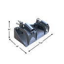 Landy Attachments Skid Steer 72" Industrial Grapple Bucket Attachment with Two-Cylinder-2