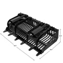 Landy Attachments 82" Skeleton Rock Grapple Bucket with Teeth for Skid Steer Attachment Quick Attach-2