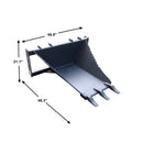 Landy Attachments 50” Skid Steer Stump Bucket Universal Quick Attach Mount, Bolt-On Cutting Teeth, Curved Bottom, Reverse Curled Ripper Teeth Attachment-2