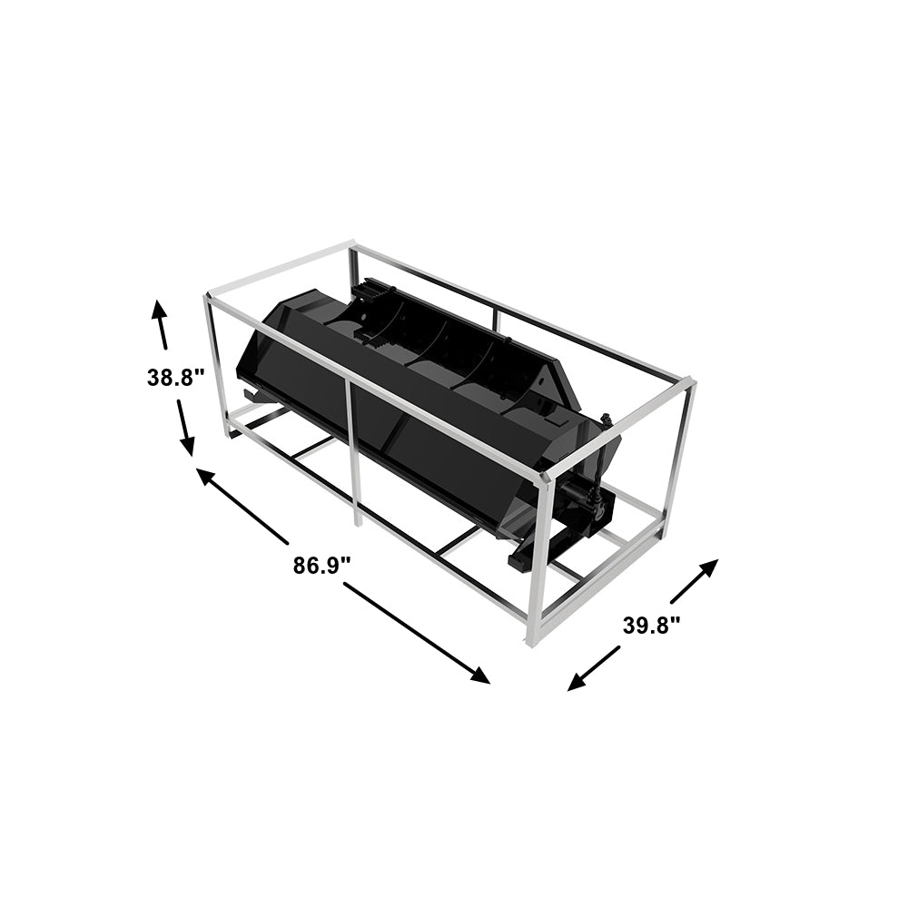 Landy Attachments 72" Skid Steer Bi-Directional Driven Rotary Tiller Attachment
