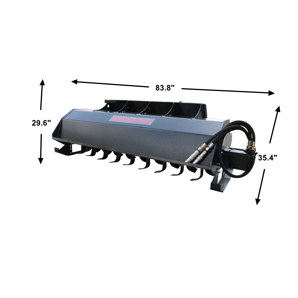 Landy Attachments 72" Skid Steer Bi-Directional Driven Rotary Tiller Attachment - 0