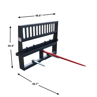 Landy Attachments 48'' HD Pallet Forks Hay Spear Skid Steer Quick Tach - 0