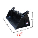 Landy Attachments 72" Skid Steer 4 in 1 Combo Multi Purpose Bucket Attachment Quick Tach-5