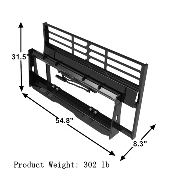 Landy Attachments Skid Steer Side-Shifter Hydraulic Pallet Fork Frame