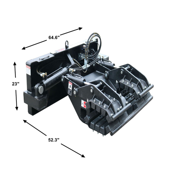 Landy Attachments Skid Steer Heavy Duty Hydraulic Pole Setter Grapple Pole Claw Attachment