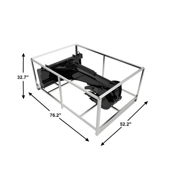 Landy Attachments Skid Steer Backhoe Digger Bucket with 15" Bucket, Universal Mount Plate