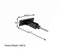 Landy Attachments Skid Steer Hydraulic Breaking Hammer For Easy Aattachment and Release to Most Makes and Models, 2” Moil Point Chisel, 350 J Impact Energy, Universal Mount Plate - 0