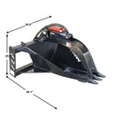 Landy Attachments Skid Steer Extreme Duty Stump Bucket Grapple Attachments for Uprooting Tree Stumps, Fit Universal Mount Plate-2