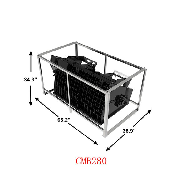 Landy Attachments 280Lt Volume Skid Steer Concrete Mixer Bucket Attachment, Universal Quick tach Mount Plate