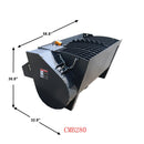 Landy Attachments 280Lt Volume Skid Steer Concrete Mixer Bucket Attachment, Universal Quick tach Mount Plate-2