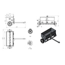 Landy Attachments Salt and Sand Spreader with 3 Point Cat 1/2 T-SPR250-7