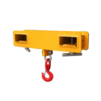 Landy Attachments 4000lbs Capacity Forklift Lifting Hoist Hook, Yellow Forklift Mobile Crane Hook with Heavy Duty Load Hook