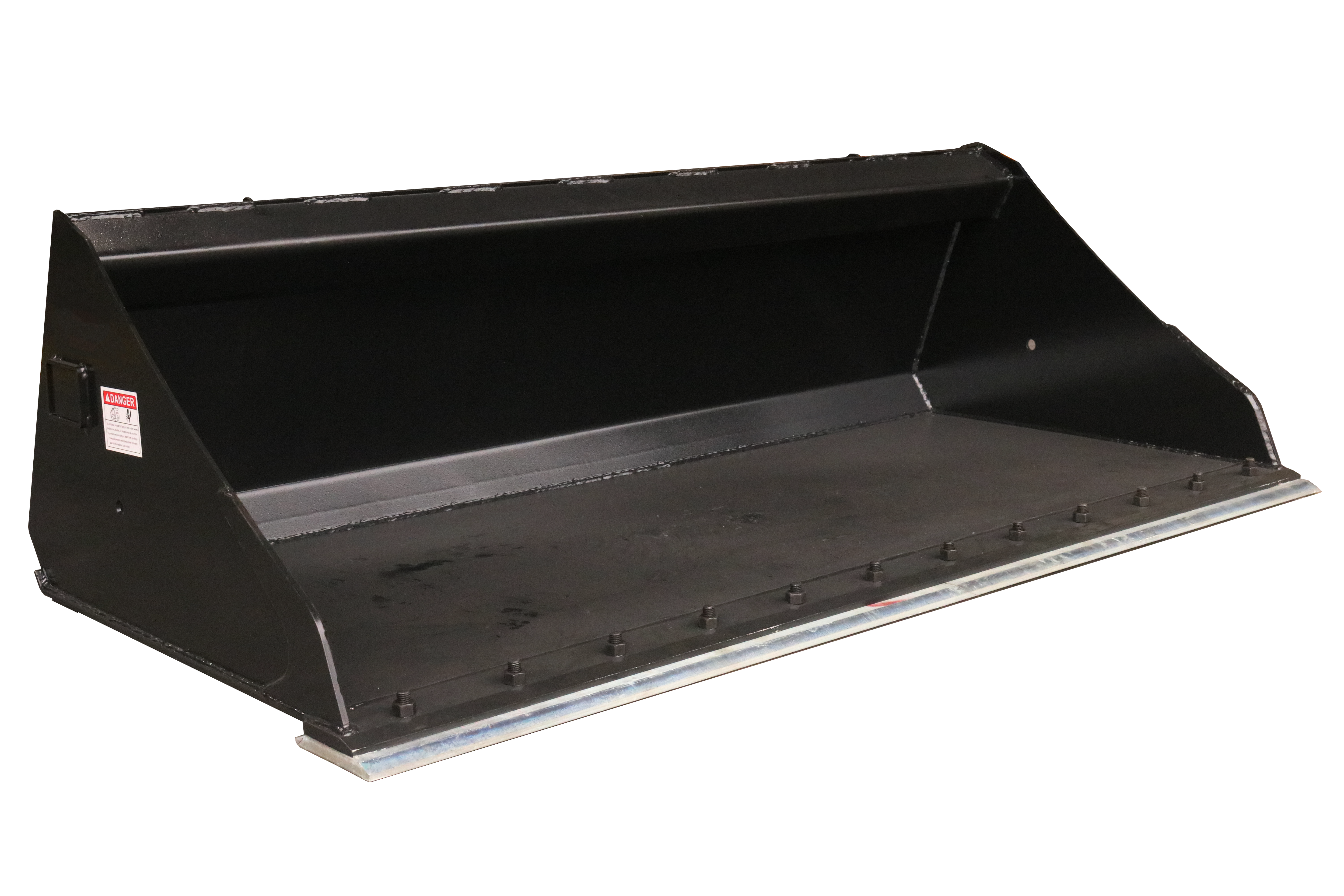 Landy Attachments 72" Skid Steer All Season Clean-Up Bucket Attachment, Heavy Duty Smooth Bucket Quick Attach, Universal Mount