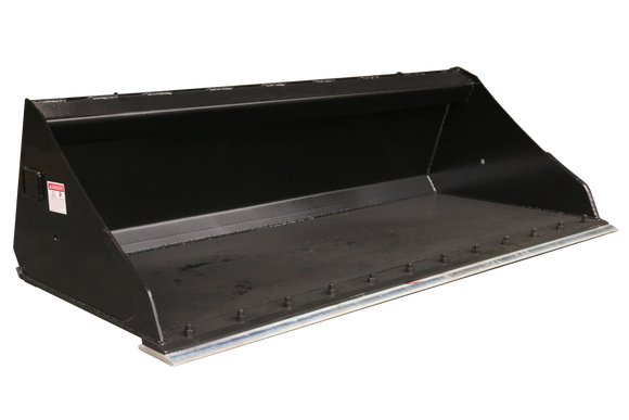 Landy Attachments 72" Skid Steer All Season Clean-Up Bucket Attachment, Heavy Duty Smooth Bucket Quick Attach, Universal Mount