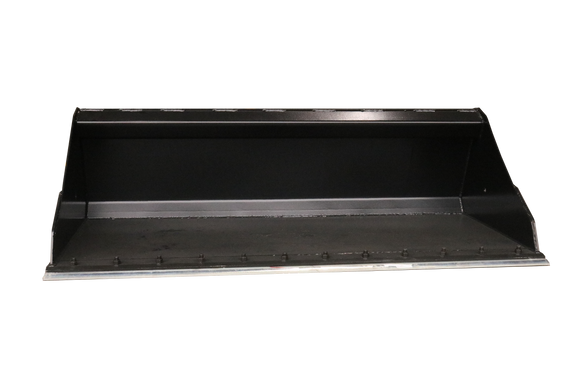 Landy Attachments 72" Skid Steer All Season Clean-Up Bucket Attachment, Heavy Duty Smooth Bucket Quick Attach, Universal Mount