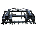 Landy Attachments 72'' Skid Steer Root Rake Grapple Bucket Attachments Front End Loader, Skid Steer Quick Attach Mount-4