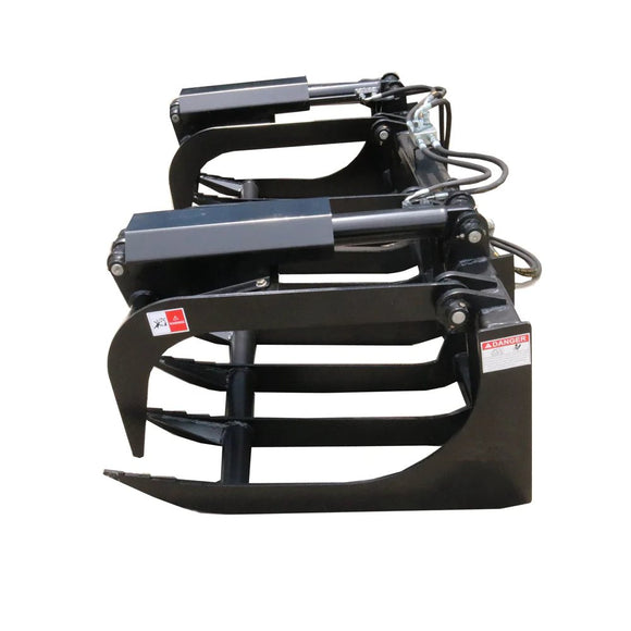Landy Attachments 72'' Skid Steer Root Rake Grapple Bucket Attachments Front End Loader, Skid Steer Quick Attach Mount
