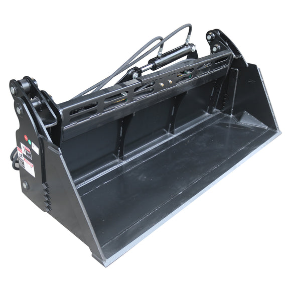 Landy Attachments Tilting Skid Steer Attachments 72" 4IN1 Combo Bucket with Cutting Edge Quick Attach, Universal Mount