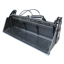 Landy Attachments Tilting Skid Steer Attachments 72" 4IN1 Combo Bucket with Cutting Edge Quick Attach, Universal Mount