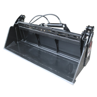 Landy Attachments Tilting Skid Steer Attachments 72" 4IN1 Combo Bucket with Cutting Edge Quick Attach, Universal Mount