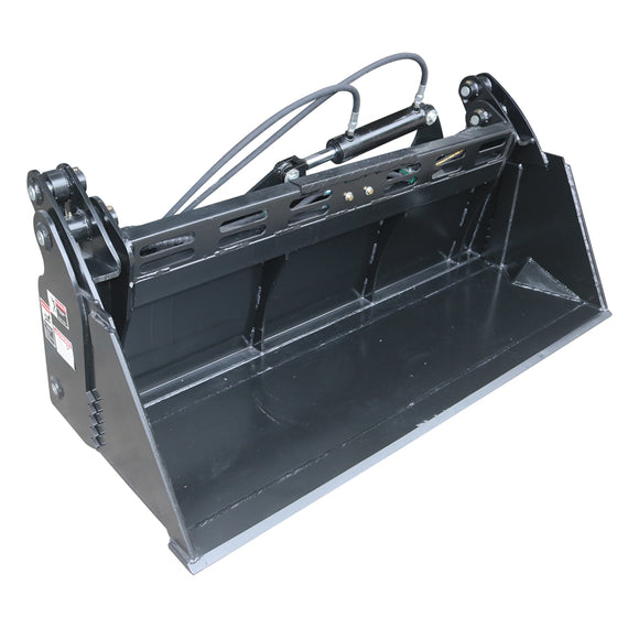 Landy Attachments Tilting Skid Steer Attachments 68" 4IN1 Combo Bucket with Cutting Edge Quick Attach, Universal Mount
