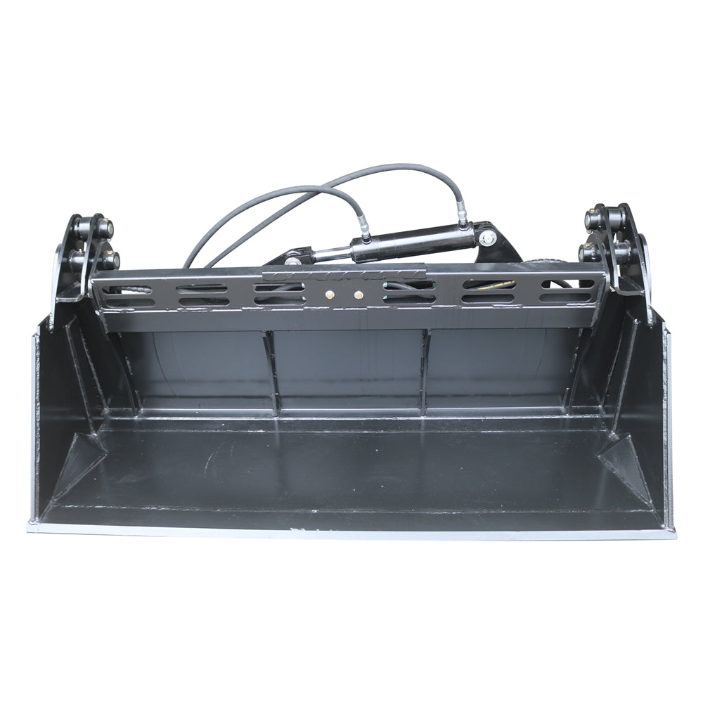 Landy Attachments Tilting Skid Steer Attachments 68" 4IN1 Combo Bucket with Cutting Edge Quick Attach, Universal Mount