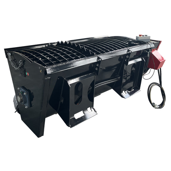 250Lt Volume Skid Steer Concrete Mixer Bucket Attachment, Compact Wheel Loader Mount Plate