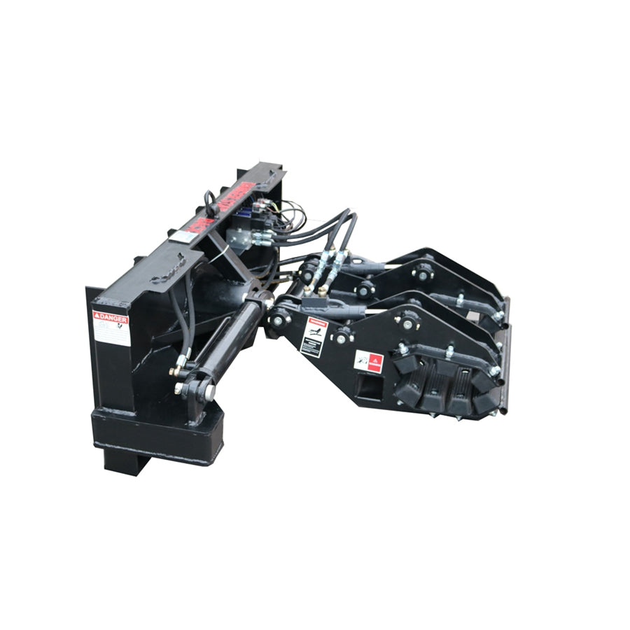 Landy Attachments Skid Steer Double Cylinder Hydraulic Pole Setter Pole Claw Attachment Rotating