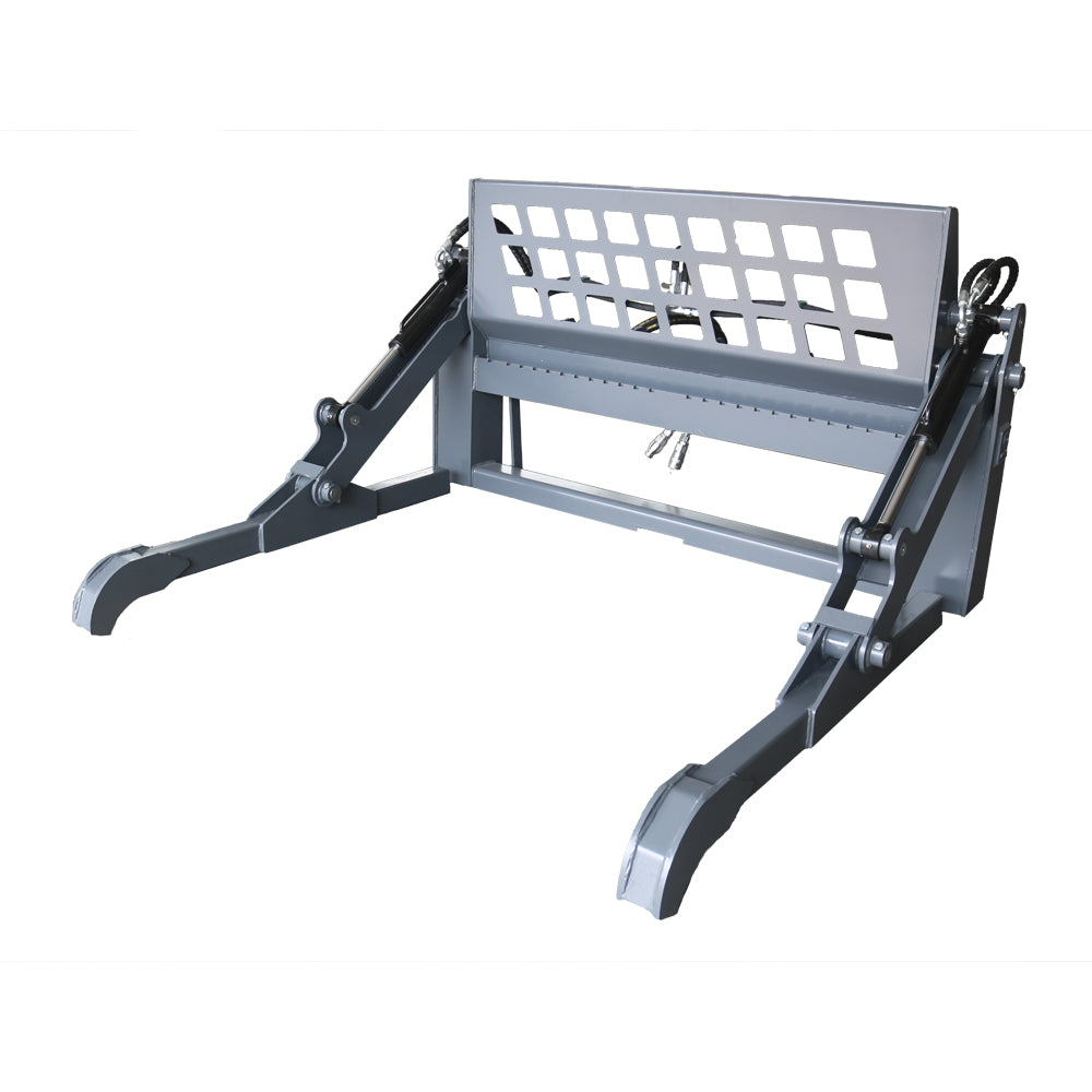 Landy Attachments Skid Steer Two-Cylinder Pipe Pallet Fork Grapple