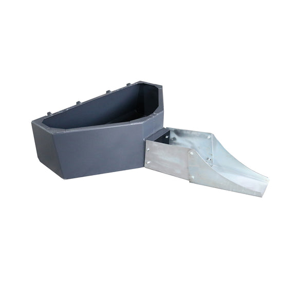 Landy Attachments Skid Steer 1/2 Yard Cement and Concrete Bucket with Spout, Universal Quick Tach Mount Plate