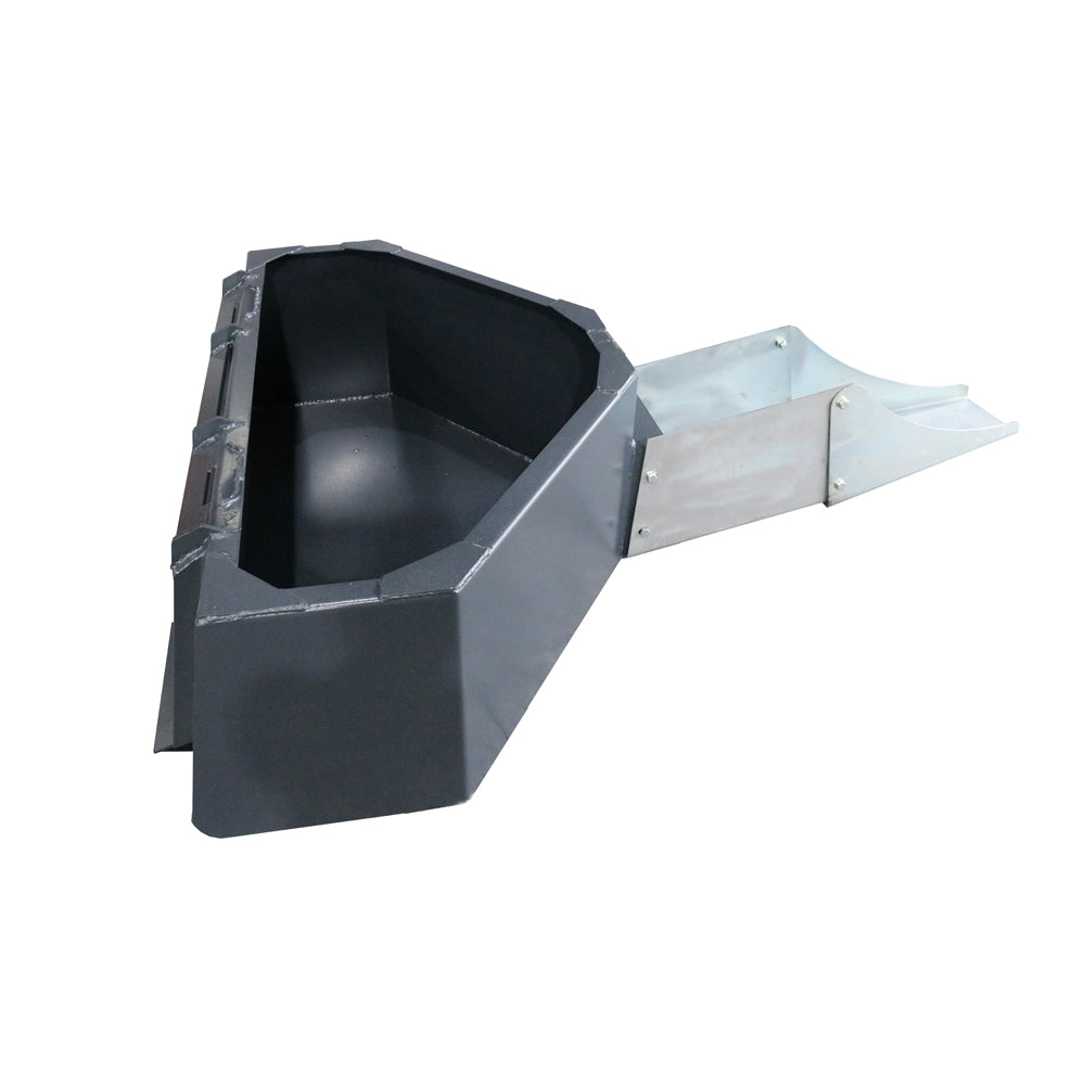 Landy Attachments Skid Steer 1/2 Yard Cement and Concrete Bucket with Spout, Universal Quick Tach Mount Plate