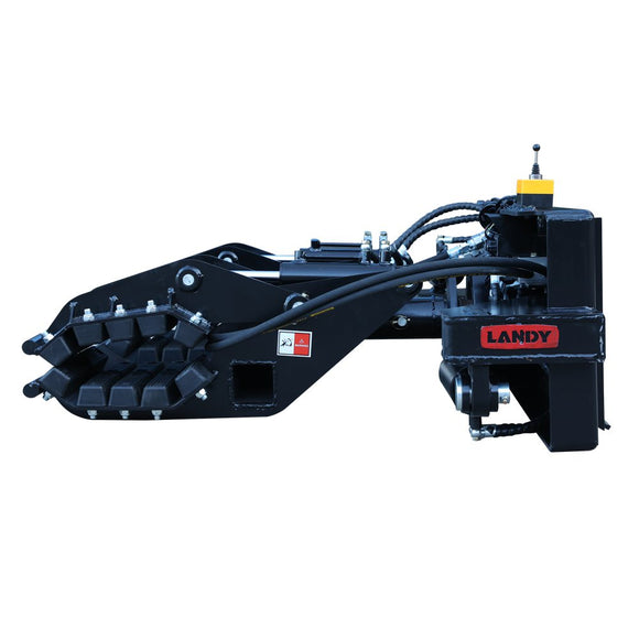 Landy Attachments Skid Steer Heavy Duty Hydraulic Pole Setter Grapple Pole Claw Attachment