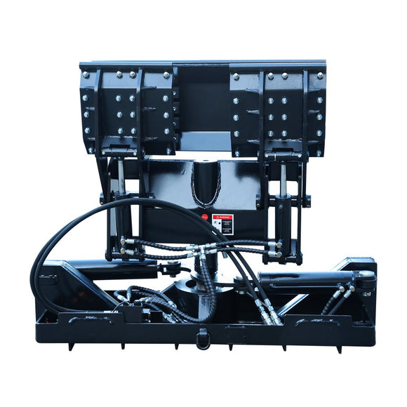 Landy Attachments Skid Steer Heavy Duty Hydraulic Pole Setter Grapple Pole Claw Attachment