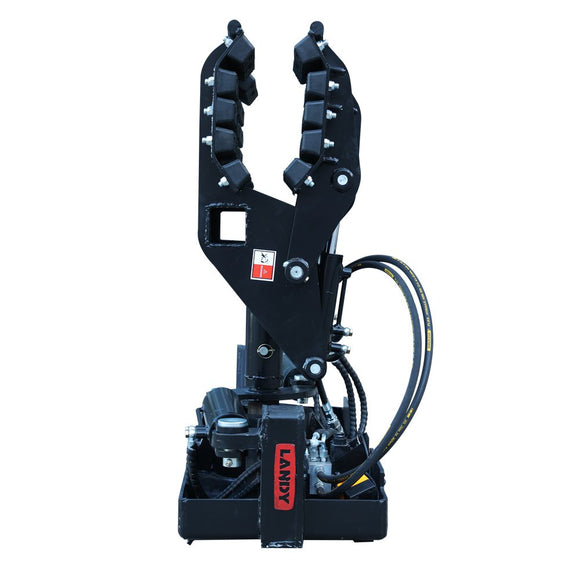 Landy Attachments Skid Steer Heavy Duty Hydraulic Pole Setter Grapple Pole Claw Attachment